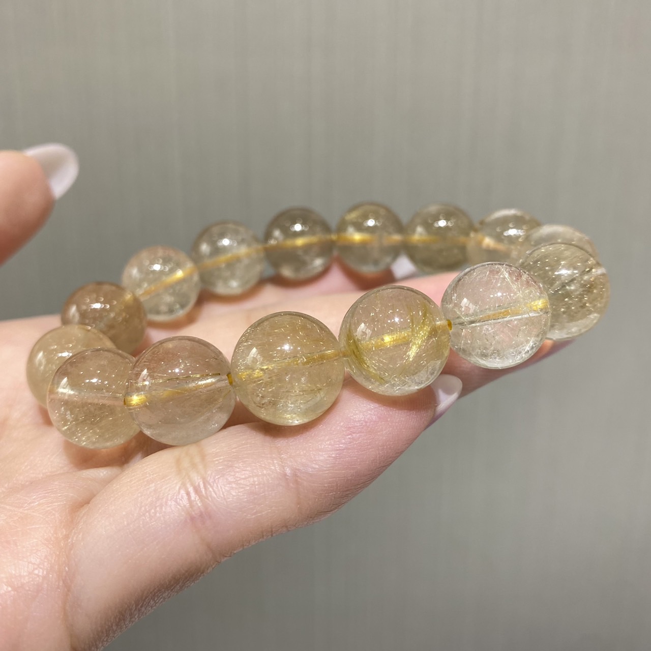 ルチルクォーツ ブレスレット 13.5-13.8mm 009 / Thida Stone 天然石 