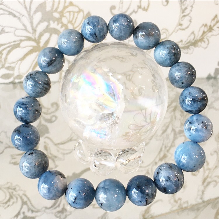 モスアクアマリンブレスレット天然石ブレスレットラブラドライトトルマリン