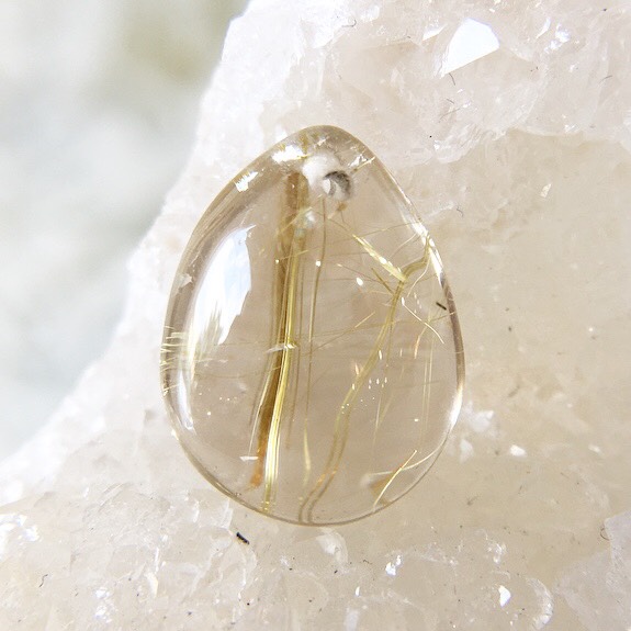 高級】フラワー パープルルチル スーパーセブン 丸玉 16.5mm｜ビーズ  