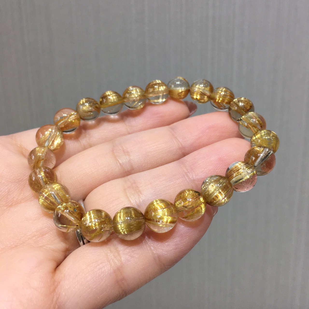 ルチルクォーツ ブレスレット 8.4～8.9mm 105 / Thida Stone 天然石 